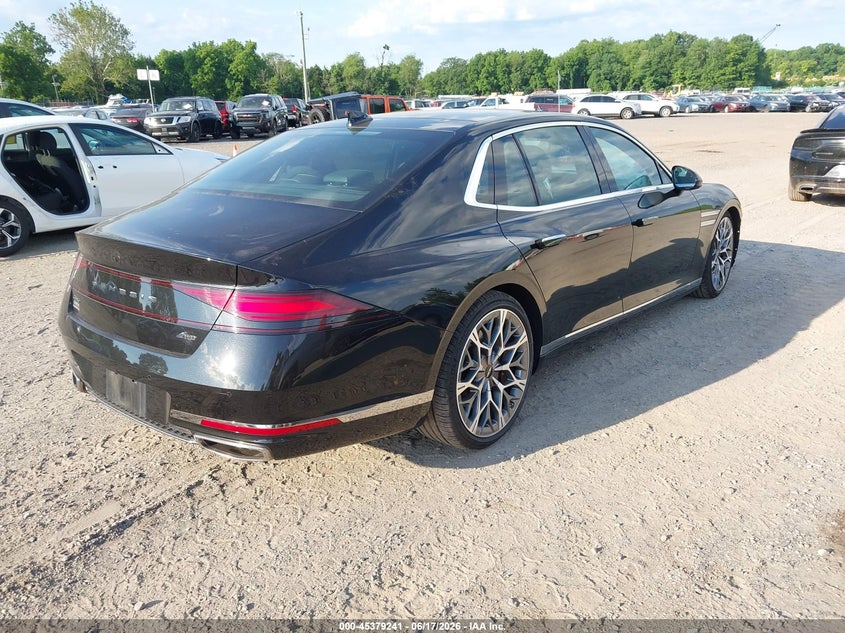 2024 Genesis G90 VIN KMTFC4SD3RU035194 IAAI salvage auction — FRONT & REAR, Salvage (Idaho), sold $25 on 2026-07-30 (photo 4)