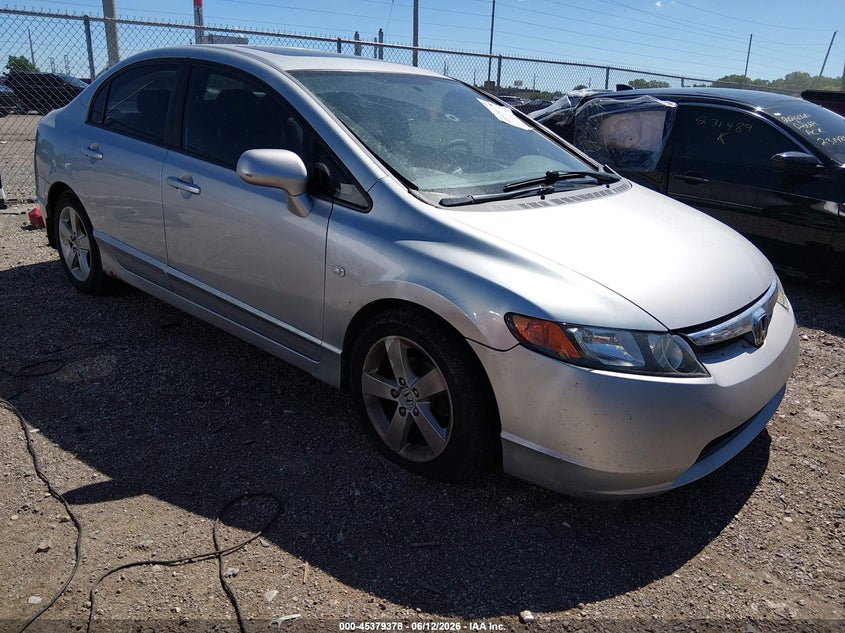 2008 Honda Civic VIN 1HGFA16908L076039 IAAI salvage auction — SIDE, Clear (Indiana), sold $625 on 2026-07-24 (photo 1)