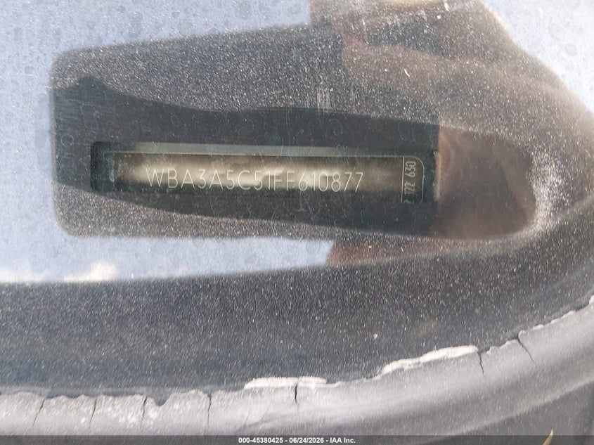 2015 BMW 3er VIN WBA3A5C51FF610877 IAAI salvage auction — LEFT SIDE, Salvage (Idaho), sold $1,900 on 2026-08-04 (photo 9)