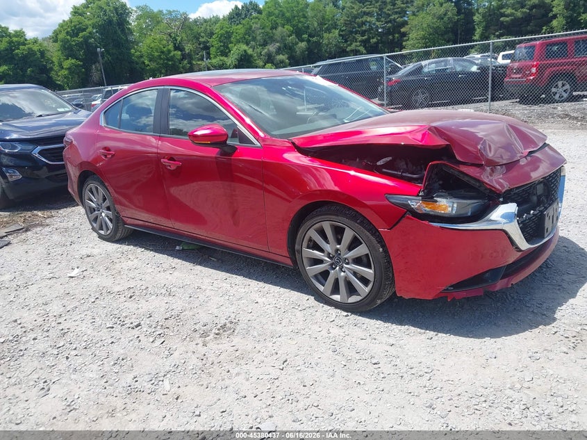 2021 Mazda 3 VIN 3MZBPBCM7MM205877 IAAI salvage auction — FRONT END, Mv-907A (New York), sold $2,350 on 2026-07-28 (photo 1)
