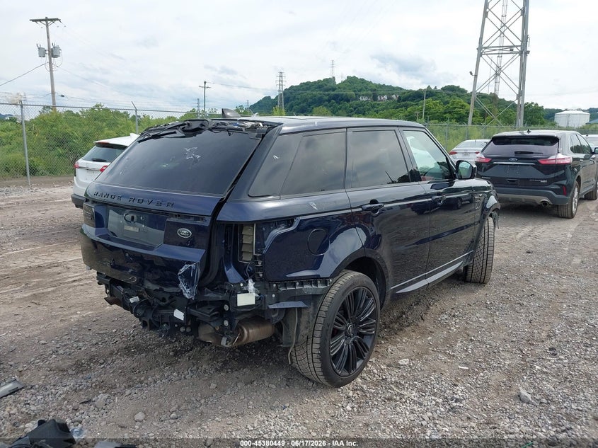 2020 Land rover Range rover sport VIN SALWR2SE3LA747765 IAAI salvage auction — FRONT & REAR, Salvage Title, sold $16,600 on 2026-07-15 (photo 4)