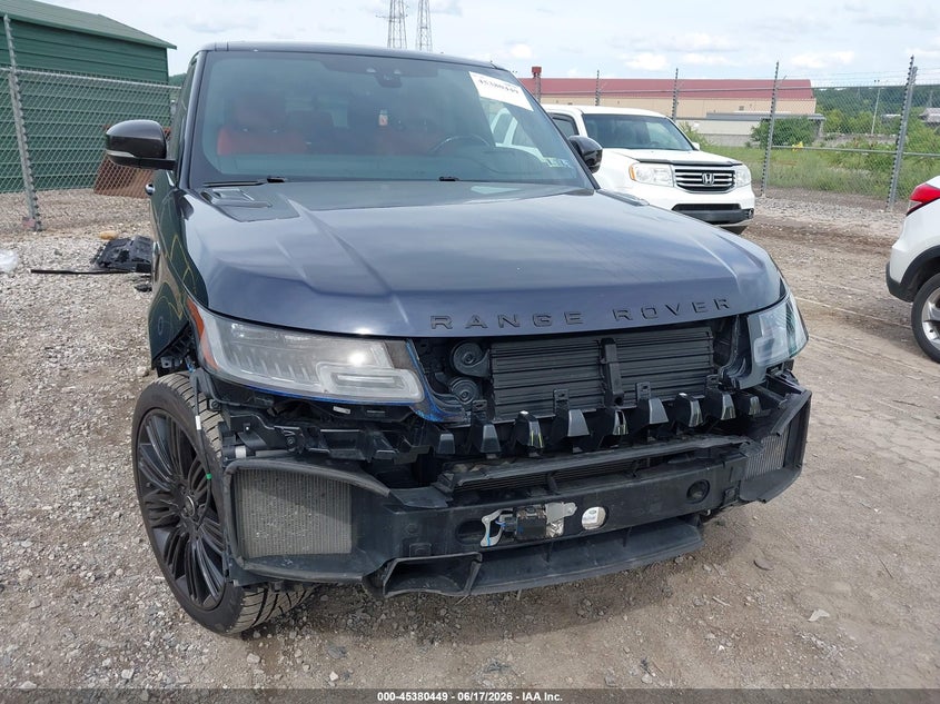 2020 Land rover Range rover sport VIN SALWR2SE3LA747765 IAAI salvage auction — FRONT & REAR, Salvage Title, sold $16,600 on 2026-07-15 (photo 6)