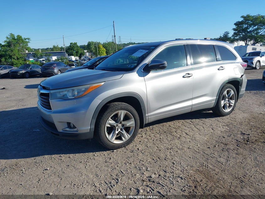 2015 Toyota Highlander VIN 5TDDKRFH3FS192419 IAAI salvage auction — REAR END, Salvage Title, sold $7,600 on 2026-07-17 (photo 2)