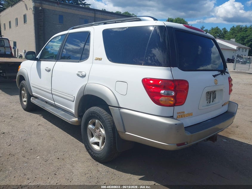 2001 Toyota Sequoia VIN 5TDBT44A91S047200 IAAI salvage auction — NORMAL WEAR, Clear (Massachusetts), sold $675 on 2026-07-10 (photo 3)