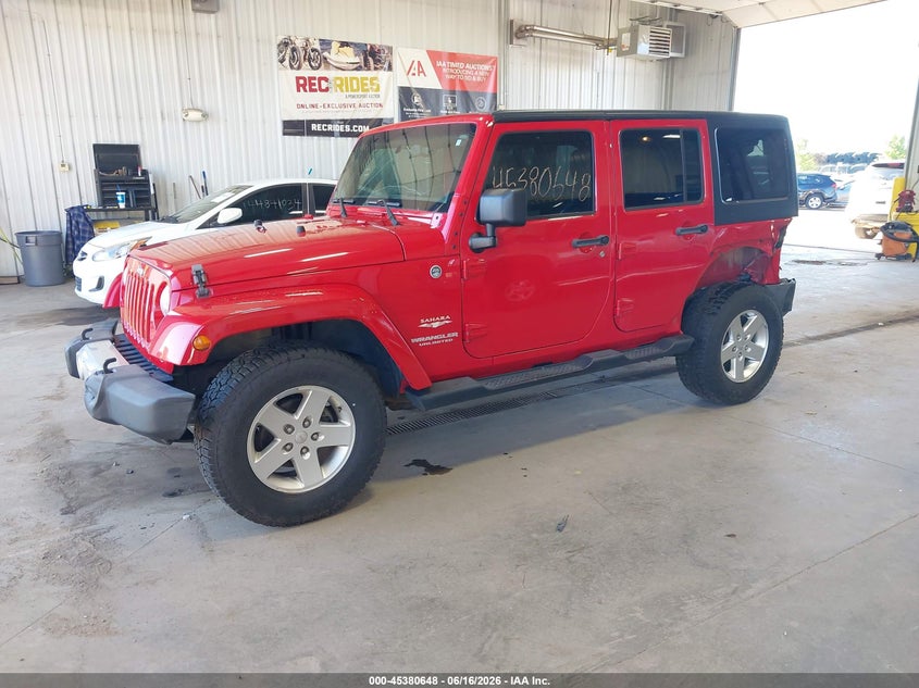 2012 Jeep Wrangler / VIN 1C4BJWEG8CL164047 IAAI salvage auction — LEFT REAR, Salvage (North Dakota), sold $4,250 on 2026-07-09 (photo 2)