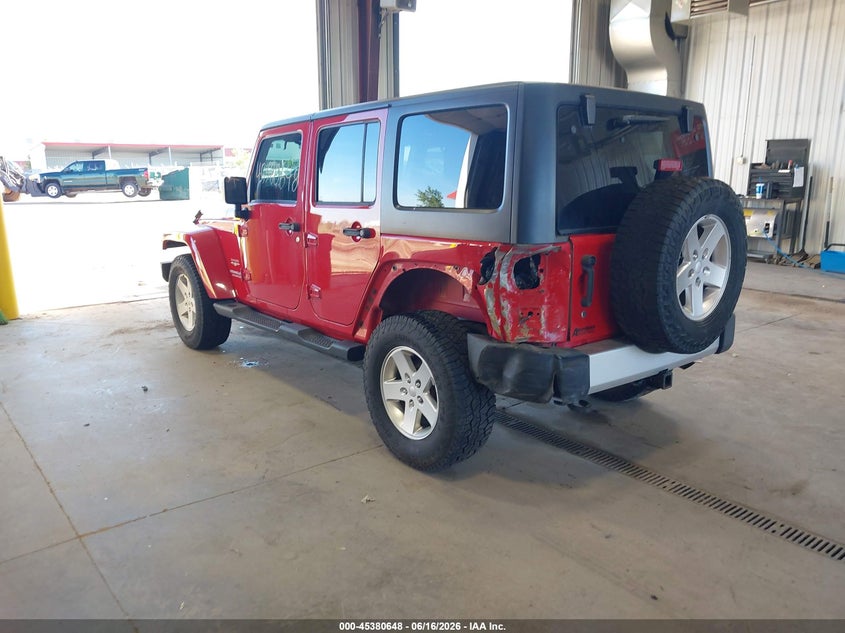 2012 Jeep Wrangler / VIN 1C4BJWEG8CL164047 IAAI salvage auction — LEFT REAR, Salvage (North Dakota), sold $4,250 on 2026-07-09 (photo 3)