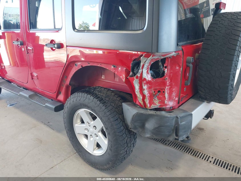 2012 Jeep Wrangler / VIN 1C4BJWEG8CL164047 IAAI salvage auction — LEFT REAR, Salvage (North Dakota), sold $4,250 on 2026-07-09 (photo 6)