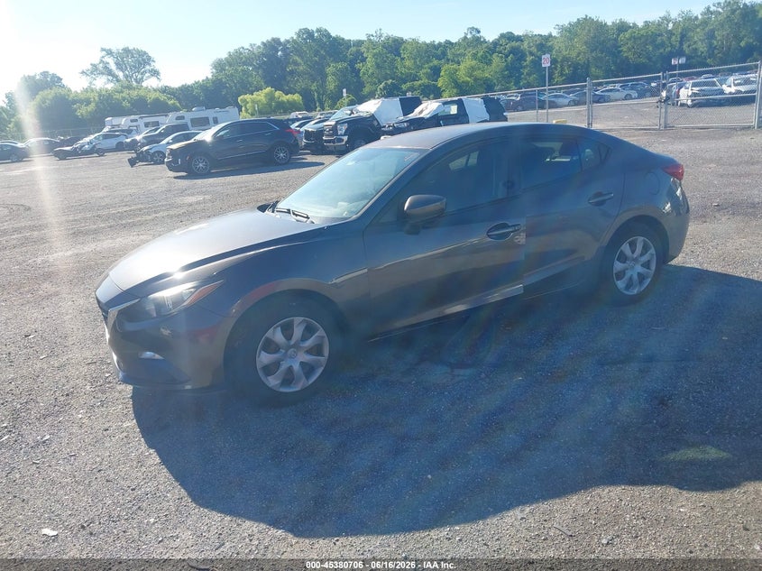 2014 Mazda 3 VIN JM1BM1U72E1184434 IAAI salvage auction — UNKNOWN, Salvage - Less Than 75% (Maryland), sold $1,350 on 2026-07-29 (photo 2)