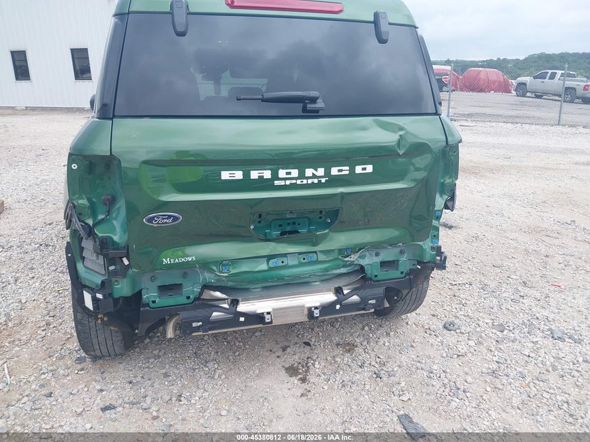 2025 Ford Bronco sport VIN 3FMCR9BN0SRF40284 IAAI salvage auction — REAR END, Salvage (Arkansas), sold $1,050 on 2026-07-29 (photo 6)