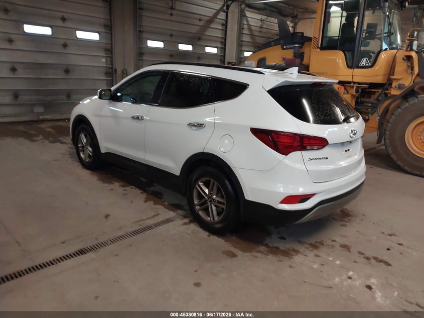 2018 Hyundai Santa fe VIN 5XYZU3LB2JG524904 IAAI salvage auction — HAIL, Clear (Wisconsin), sold $4,300 on 2026-07-23 (photo 3)