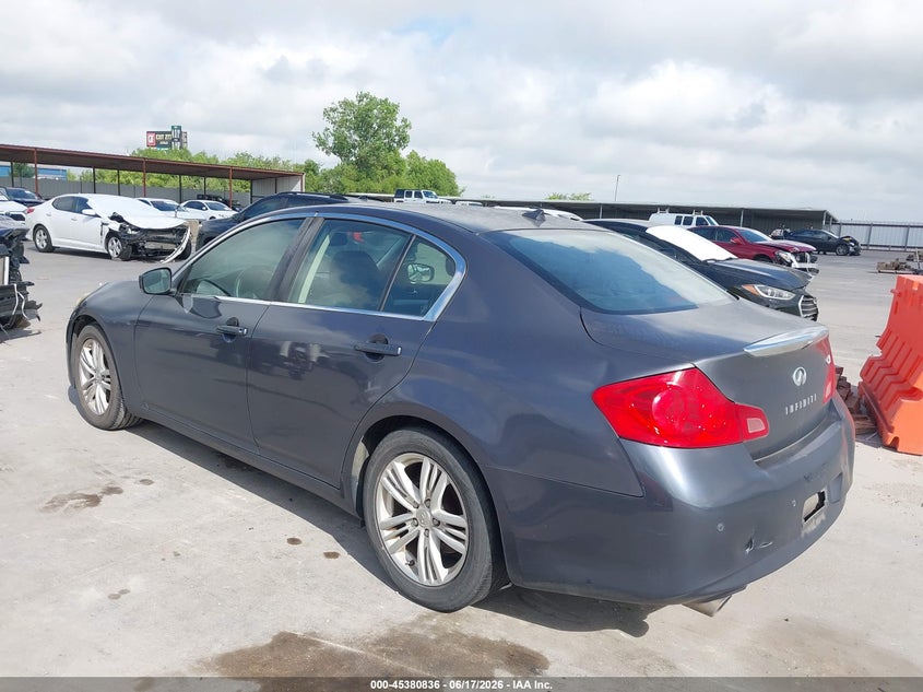 2012 Infiniti G VIN JN1CV6AP5CM930683 IAAI salvage auction — HAIL, Original (Texas), sold $575 on 2026-07-22 (photo 3)