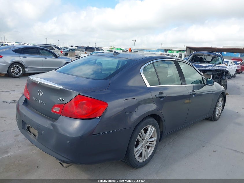 2012 Infiniti G VIN JN1CV6AP5CM930683 IAAI salvage auction — HAIL, Original (Texas), sold $575 on 2026-07-22 (photo 4)
