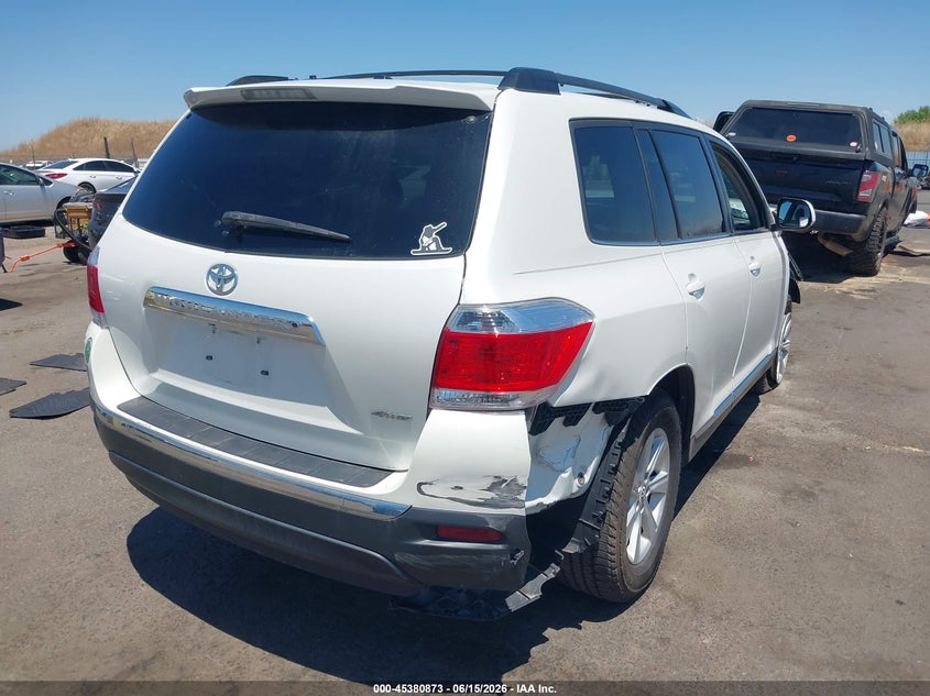 2012 Toyota Highlander VIN 5TDBK3EH2CS143455 IAAI salvage auction — FRONT END, Salvage Title, sold $2,100 on 2026-07-22 (photo 4)