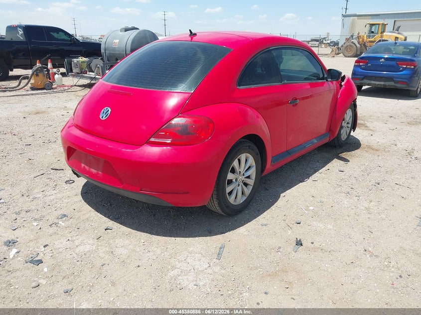 2014 Volkswagen Beetle VIN 3VWF17AT6EM652826 IAAI salvage auction — RIGHT FRONT, Salvage Title, sold $1,150 on 2026-08-10 (photo 4)