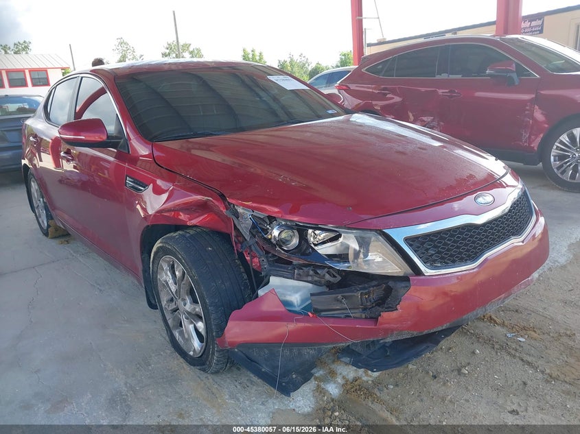 2013 Kia Optima VIN 5XXGN4A76DG252178 IAAI salvage auction — RIGHT FRONT, Rebuildable (Florida), sold $825 on 2026-07-14 (photo 1)