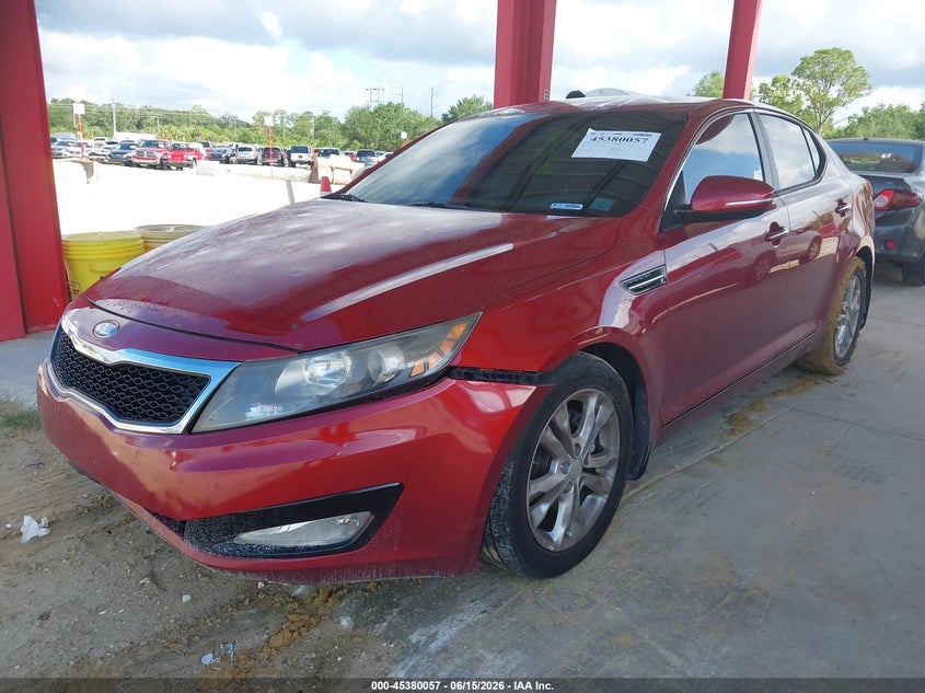 2013 Kia Optima VIN 5XXGN4A76DG252178 IAAI salvage auction — RIGHT FRONT, Rebuildable (Florida), sold $825 on 2026-07-14 (photo 2)