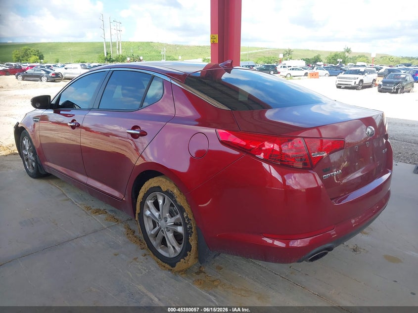 2013 Kia Optima VIN 5XXGN4A76DG252178 IAAI salvage auction — RIGHT FRONT, Rebuildable (Florida), sold $825 on 2026-07-14 (photo 3)