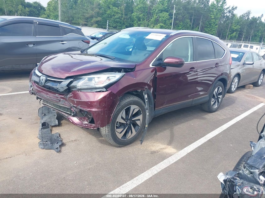 2016 Honda Cr-v VIN 5J6RM3H91GL013634 IAAI salvage auction — FRONT END, Salvage (South Carolina), sold $4,350 on 2026-07-19 (photo 2)