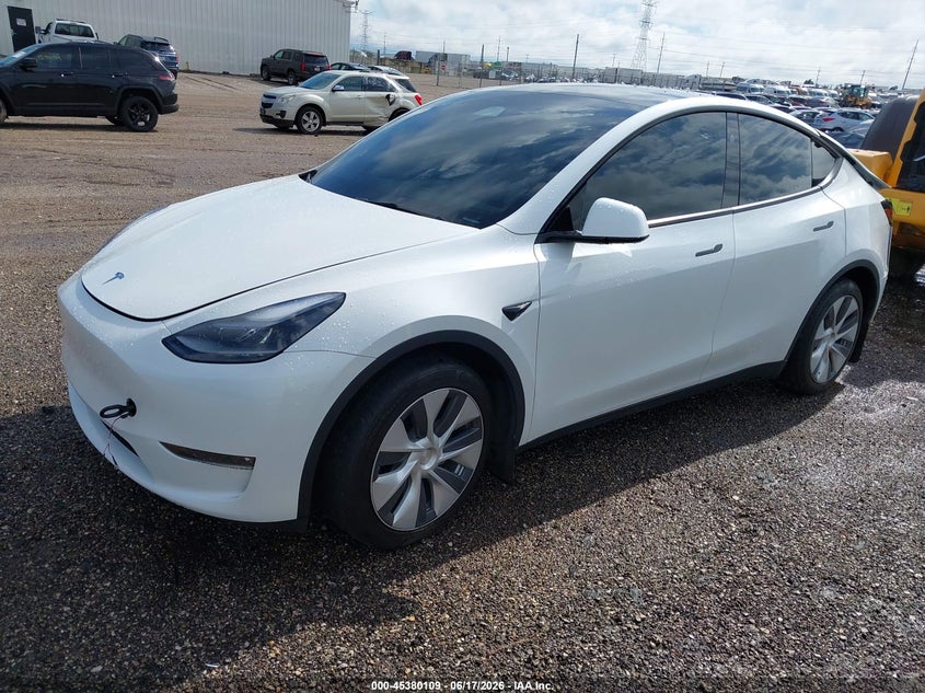 2023 Tesla Model y VIN 7SAYGAEE5PF895170 IAAI salvage auction — REAR END, Salvage Title, sold $8,600 on 2026-08-02 (photo 2)