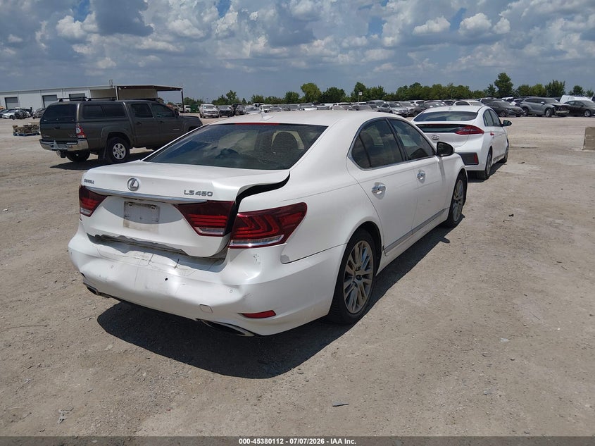 2013 Lexus Ls VIN JTHBL5EF9D5124673 IAAI salvage auction — REAR END, Original (Texas), sold $7,025 on 2026-08-19 (photo 4)