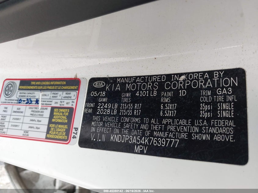 2019 Kia Soul VIN KNDJP3A54K7639777 IAAI salvage auction — RIGHT FRONT, Salvage (Texas), sold $1,950 on 2026-07-14 (photo 9)