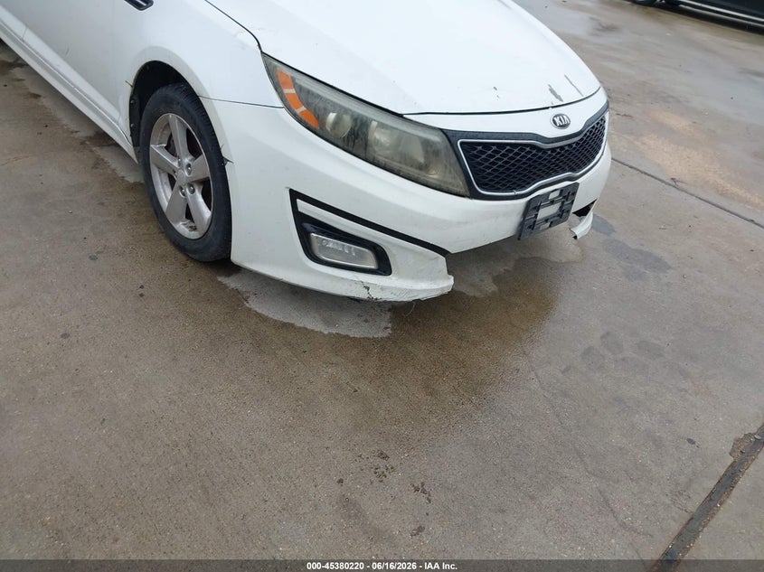 2015 Kia Optima VIN 5XXGM4A77FG505613 IAAI salvage auction — FRONT END, Original (Texas), sold $225 on 2026-07-10 (photo 6)