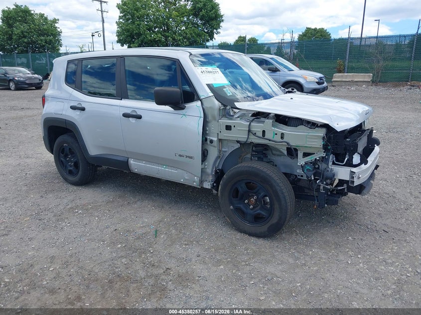 2021 Jeep Renegade VIN ZACNJDAB0MPN16575 IAAI salvage auction — FRONT END, Salvage (Pennsylvania), sold $2,550 on 2026-07-31 (photo 1)