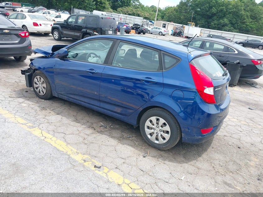 2017 Hyundai Accent VIN KMHCT5AE9HU335298 IAAI salvage auction — FRONT END, Salvage (Georgia), sold $600 on 2026-07-15 (photo 3)
