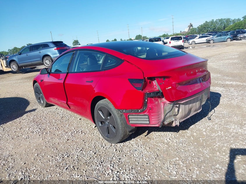 2022 Tesla Model 3 VIN 5YJ3E1EAXNF371813 IAAI salvage auction — REAR END, Salvage (Ohio), sold $6,375 on 2026-07-23 (photo 3)