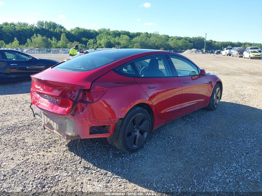 2022 Tesla Model 3 VIN 5YJ3E1EAXNF371813 IAAI salvage auction — REAR END, Salvage (Ohio), sold $6,375 on 2026-07-23 (photo 4)