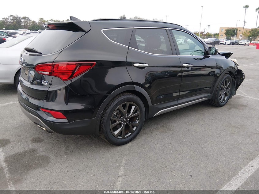 2017 Hyundai Santa fe VIN 5XYZW4LA3HG435165 IAAI salvage auction — FRONT END, Salvage (California), sold $3,000 on 2026-07-05 (photo 4)