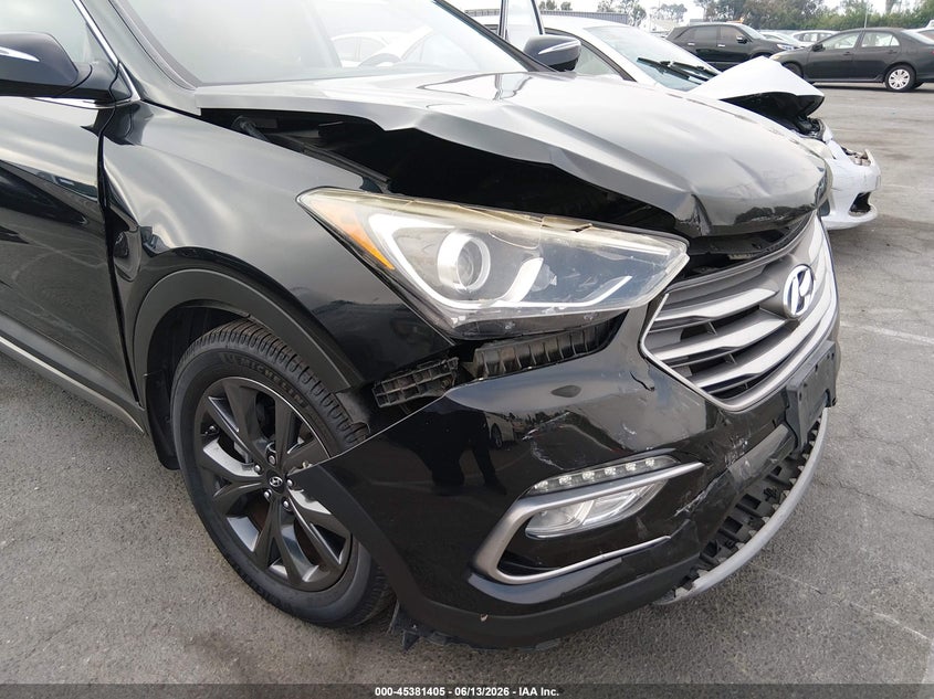 2017 Hyundai Santa fe VIN 5XYZW4LA3HG435165 IAAI salvage auction — FRONT END, Salvage (California), sold $3,000 on 2026-07-05 (photo 6)