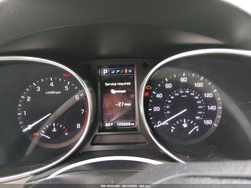 2017 Hyundai Santa fe VIN 5XYZW4LA3HG435165 IAAI salvage auction — FRONT END, Salvage (California), sold $3,000 on 2026-07-05 (photo 7)