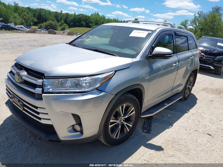 2017 Toyota Highlander VIN 5TDBZRFH8HS391150 IAAI salvage auction — FRONT END, Salvage (Massachusetts), sold $7,150 on 2026-07-21 (photo 2)