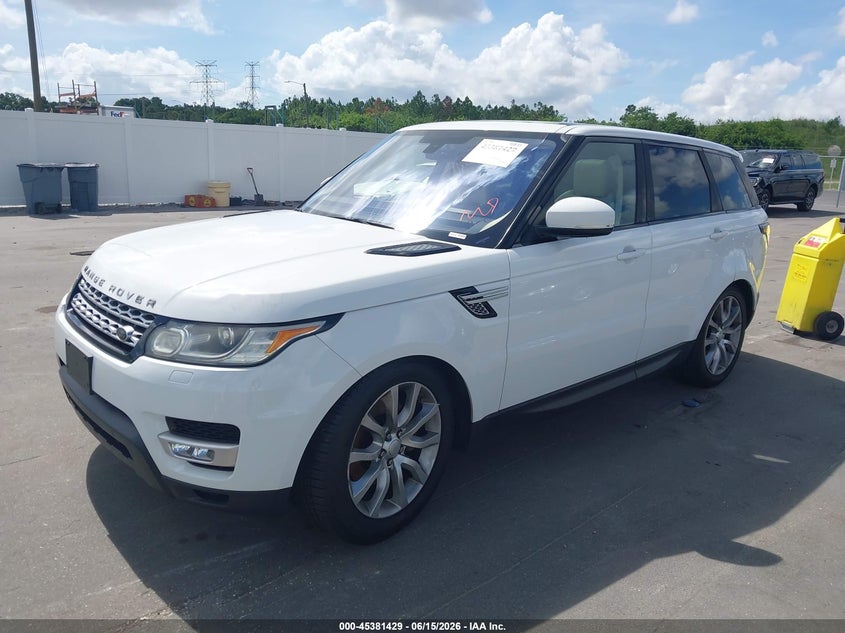 2016 Land rover Range rover sport VIN SALWR2PF4GA114831 IAAI salvage auction — NORMAL WEAR, Clear (Florida), sold $1,600 on 2026-07-29 (photo 2)