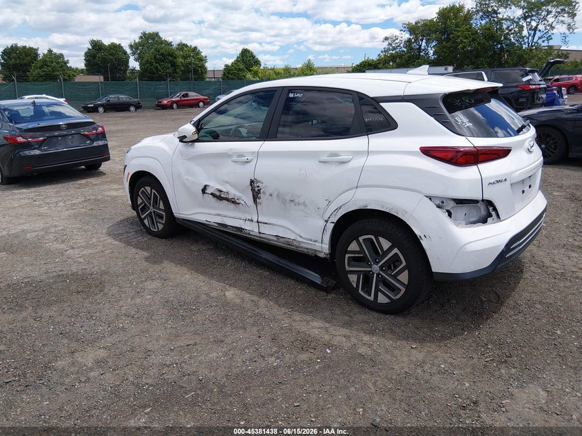 2023 Hyundai Kona VIN KM8K33AG7PU191542 IAAI salvage auction — LEFT SIDE, Salvage Title, sold $1,550 on 2026-07-24 (photo 3)