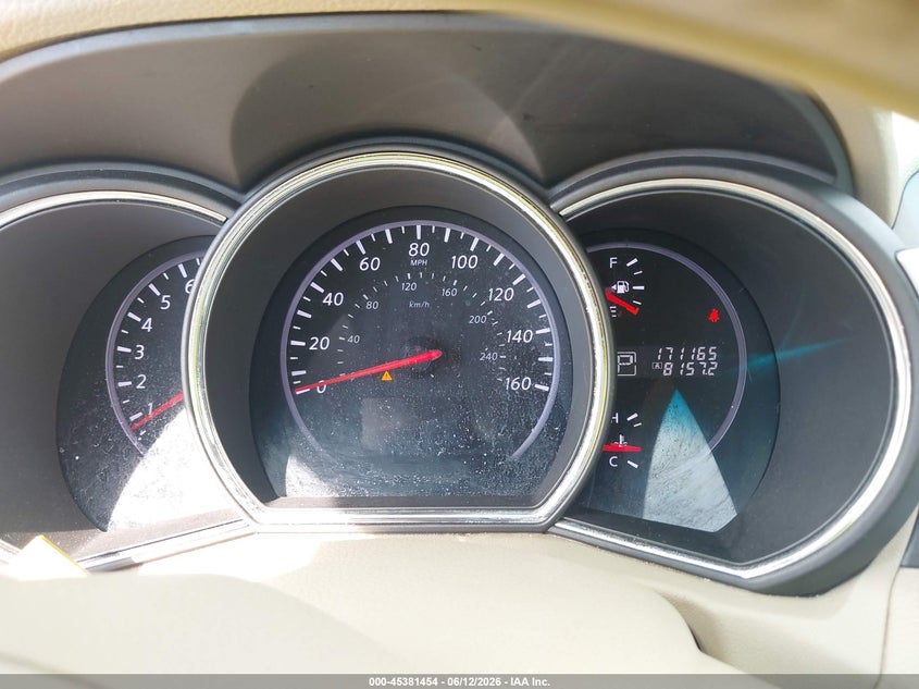 2012 Nissan Murano VIN JN8AZ1MW9CW235257 IAAI salvage auction — FRONT END, Rebuildable (Florida), sold $525 on 2026-07-14 (photo 7)