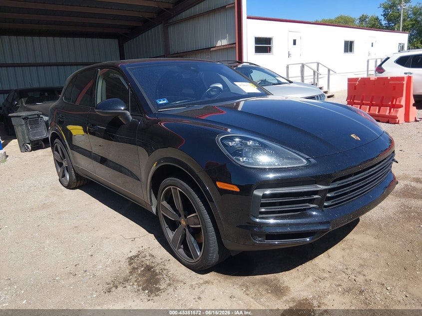 2021 Porsche Cayenne VIN WP1AA2AY2MDA00242 IAAI salvage auction — LEFT SIDE, Wait Title, sold $18,100 on 2026-09-11 (photo 1)