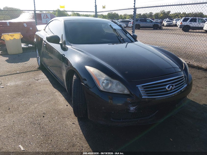 2009 Infiniti G VIN JNKCV66EX9M721760 IAAI salvage auction — REAR END, Salvage (Louisiana), sold $25 on 2026-07-27 (photo 1)