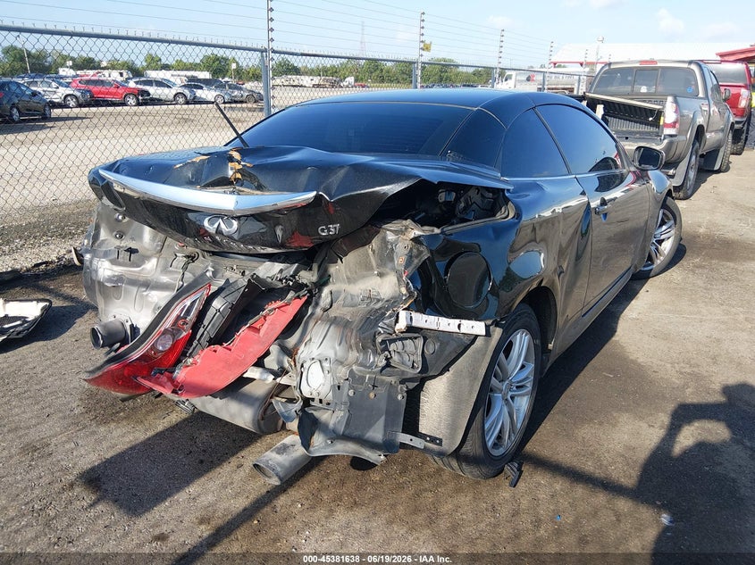 2009 Infiniti G VIN JNKCV66EX9M721760 IAAI salvage auction — REAR END, Salvage (Louisiana), sold $25 on 2026-07-27 (photo 4)