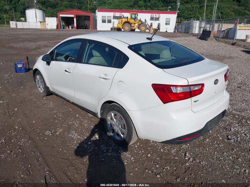 2013 Kia Rio VIN KNADM4A39D6268907 IAAI salvage auction — NORMAL WEAR, Clear (Pennsylvania), sold $600 on 2026-07-07 (photo 3)