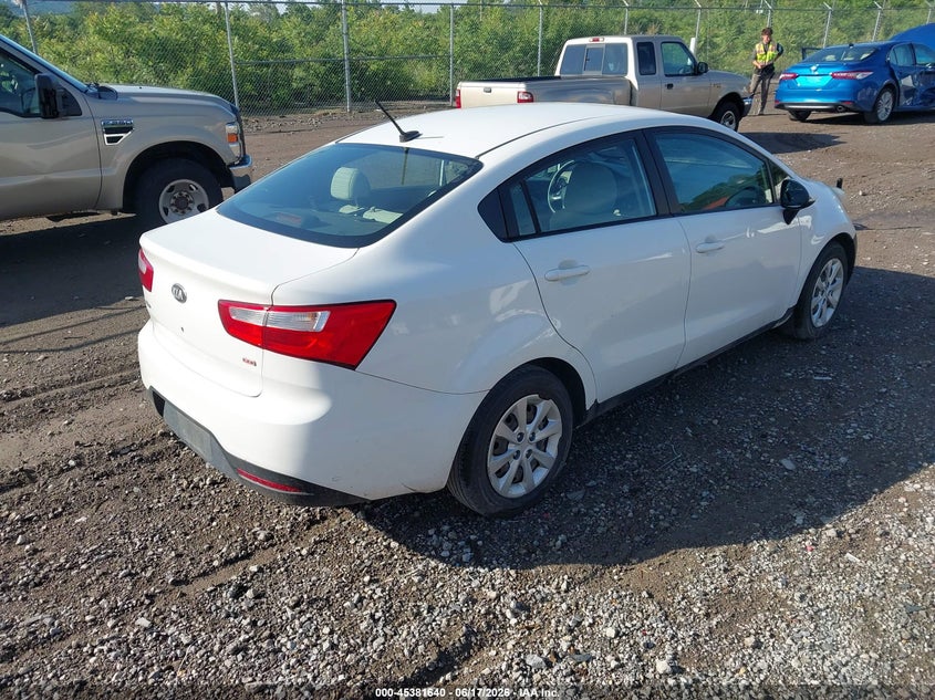 2013 Kia Rio VIN KNADM4A39D6268907 IAAI salvage auction — NORMAL WEAR, Clear (Pennsylvania), sold $600 on 2026-07-07 (photo 4)