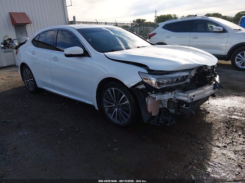 2018 Acura Tlx VIN 19UUB3F71JA000989 IAAI salvage auction — FRONT END, Salvage (Kansas), sold $2,950 on 2026-07-24 (photo 1)