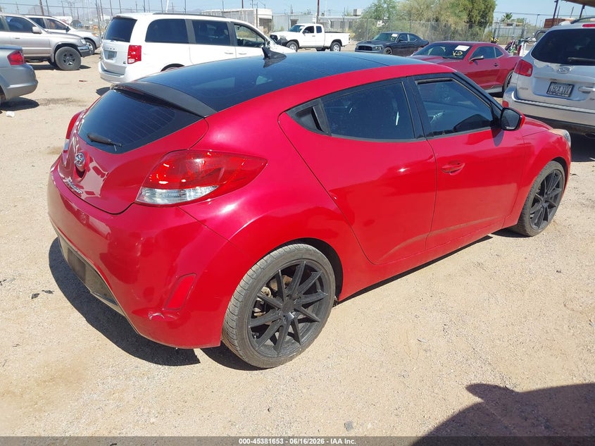 2017 Hyundai Veloster VIN KMHTC6ADXHU323156 IAAI salvage auction — SIDE, Clear (Arizona), sold $1,650 on 2026-07-16 (photo 4)