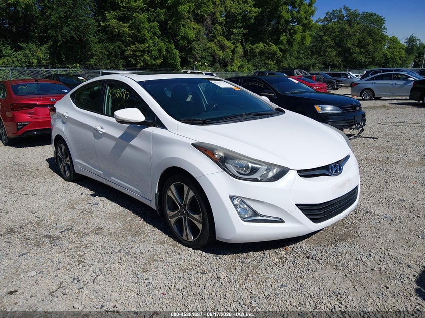 2015 Hyundai Elantra VIN KMHDH4AH9FU382886 IAAI salvage auction — LEFT SIDE, Salvage (Ohio), sold $475 on 2026-07-28 (photo 1)