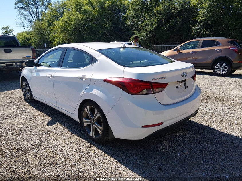 2015 Hyundai Elantra VIN KMHDH4AH9FU382886 IAAI salvage auction — LEFT SIDE, Salvage (Ohio), sold $475 on 2026-07-28 (photo 3)