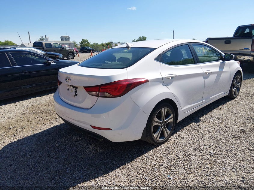 2015 Hyundai Elantra VIN KMHDH4AH9FU382886 IAAI salvage auction — LEFT SIDE, Salvage (Ohio), sold $475 on 2026-07-28 (photo 4)