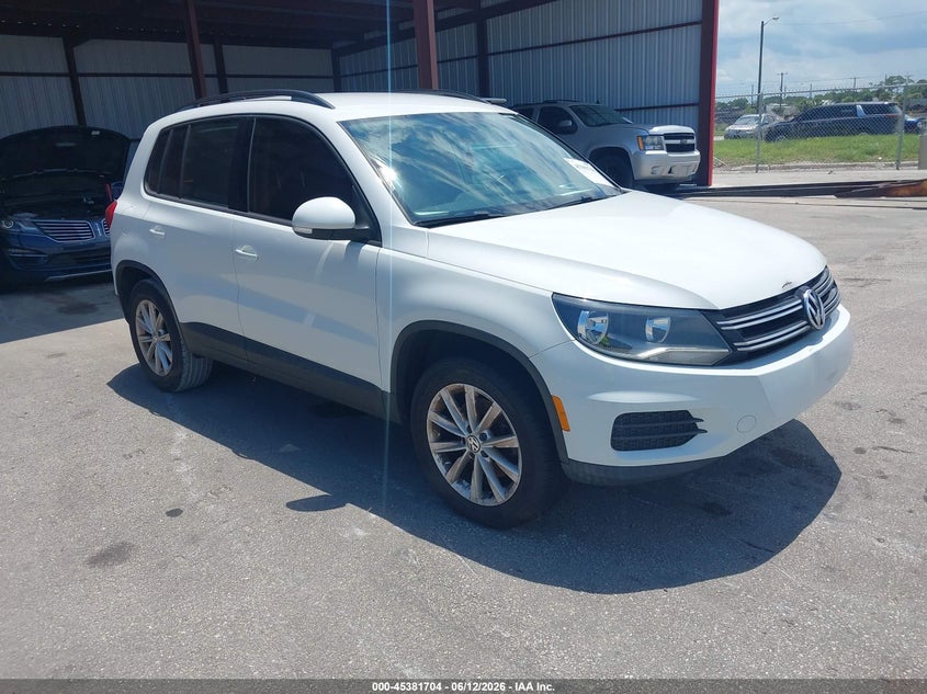 2017 Volkswagen Tiguan VIN WVGAV7AX8HK050604 IAAI salvage auction — FRONT END, Clear (Florida), sold $325 on 2026-07-15 (photo 1)