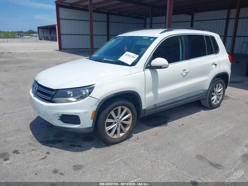 2017 Volkswagen Tiguan VIN WVGAV7AX8HK050604 IAAI salvage auction — FRONT END, Clear (Florida), sold $325 on 2026-07-15 (photo 2)