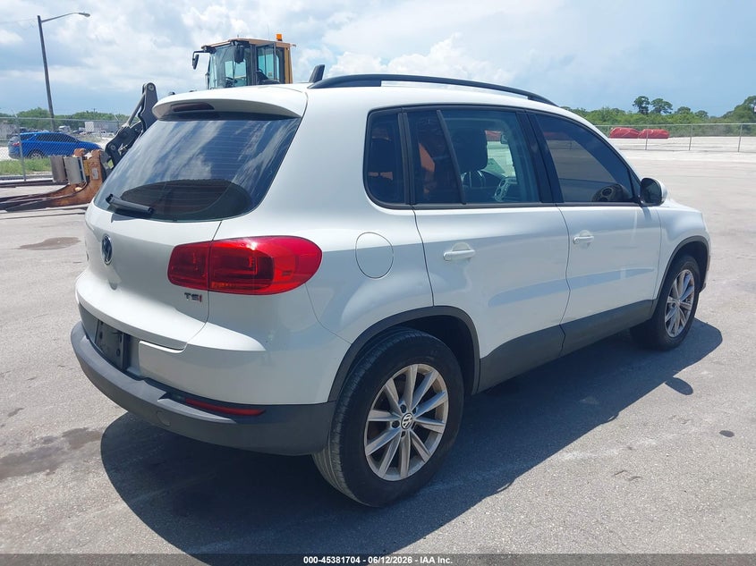 2017 Volkswagen Tiguan VIN WVGAV7AX8HK050604 IAAI salvage auction — FRONT END, Clear (Florida), sold $325 on 2026-07-15 (photo 4)
